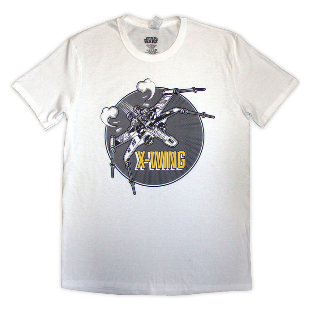 (XL, White) Star Wars X-Wing Graphic T Shirt