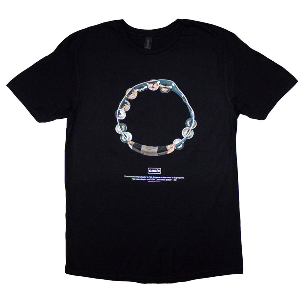 (M, Black) Oasis Definitely Maybe Tambourine T Shirt