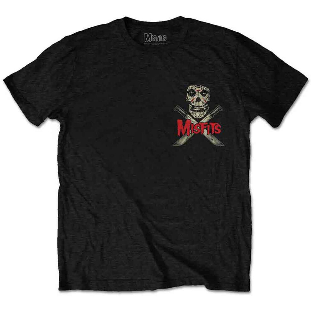 (XL, Black) Misfits Machete Band Logo T Shirt