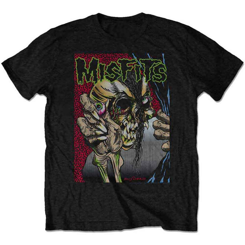 (L, Black) Misfits Pushead Band Logo T Shirt