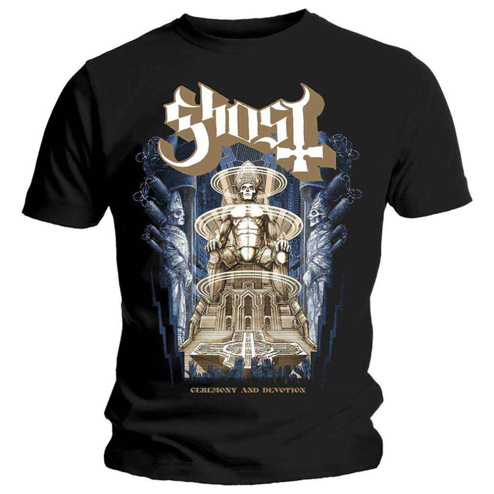 (L, Black) Ghost Ceremony And Devotion T Shirt