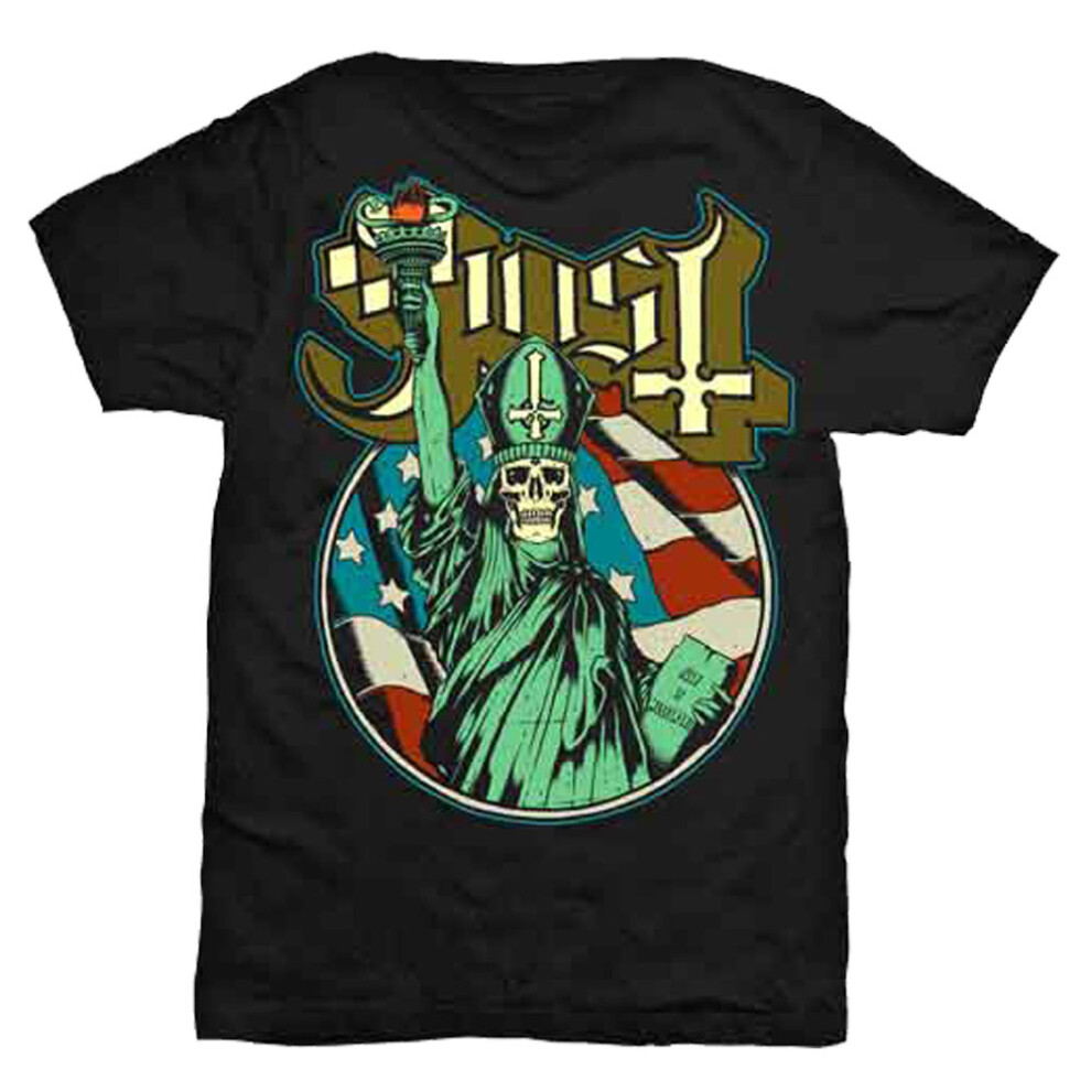 (M, Black) Ghost Statue Of Liberty T Shirt