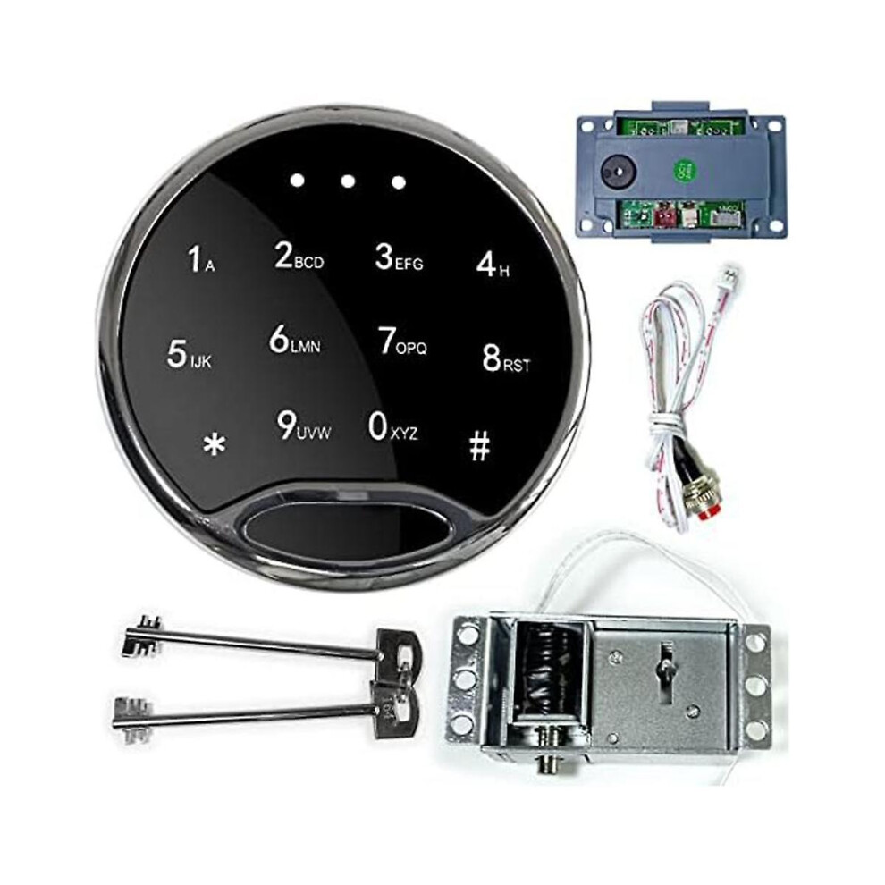 Safe Lock Replacement Electronic Safe Lock Safe Lock Kit Touch Pad/keypad With Solenoid Lock 2 Override Keys