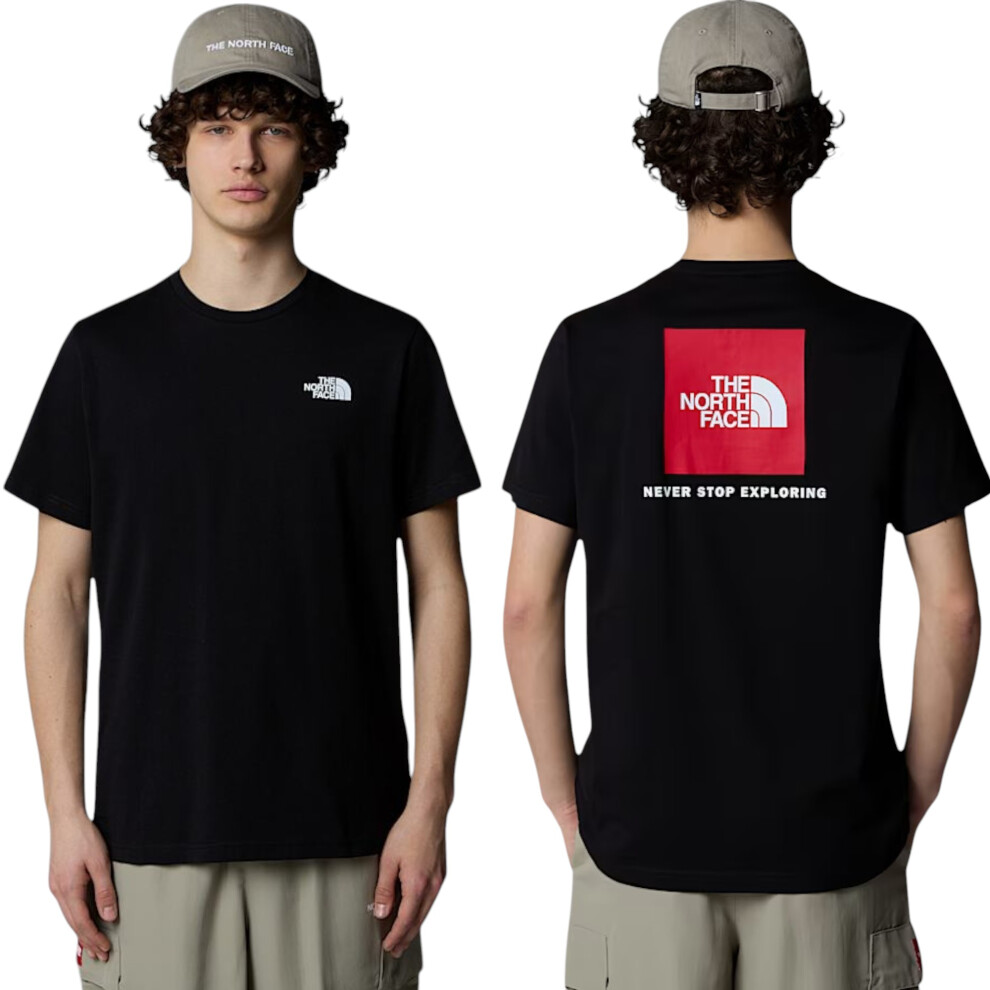 (Black, Medium) The North Face Red Box Men's T-Shirts