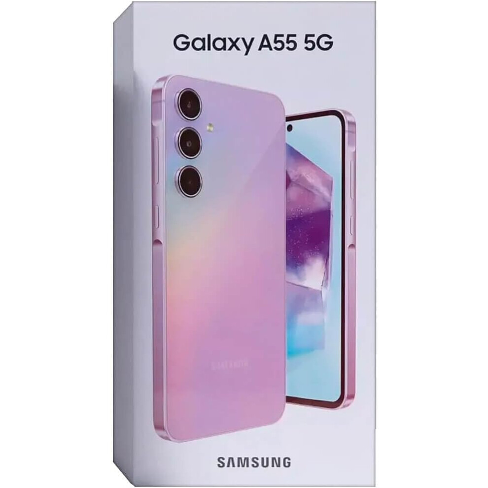 Samsung Galaxy A55 (A556e Ds) (128Gb+8Gb, Awesome Lilac) Purple