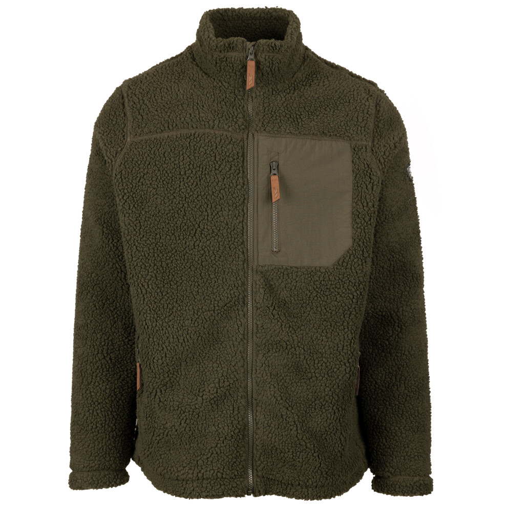 (S, Ivy) Trespass Mens Sherpa Fleece Jacket Airtrap Buck B