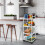 (4-Tier) Storage Rack Storage Trolley On Wheels With Handle 7