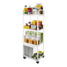(4-Tier) Storage Rack Storage Trolley On Wheels With Handle
