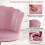 Costway Velvet Swivel Armchair Seashell Back Adjustable Vanity Computer Chair 5