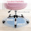 Costway Velvet Swivel Armchair Seashell Back Adjustable Vanity Computer Chair 6
