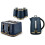Tower Tower Empire Kettle, 4 Slice Toaster & Canisters Kitchen Set Blue) 1