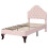 (90*190) Upholstered Single Bed with Height-adjustable Headboard, Pink 5
