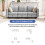 (3 Seater Sofa) Hello-5ive  Sofa Fabric Sofa Bed with Storage and Removable Back Cushion Covers 4