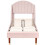 (Pink , 90*190cm) Upholstered bed, with Slatted Frame and Headboard 5