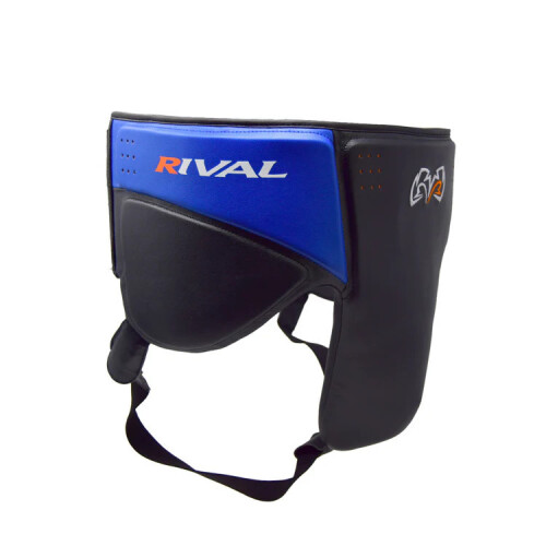 (Black/Blue, Medium ) Rival RNFL10 360 Boxing Groin Guard Protector With Intelli Shock 2