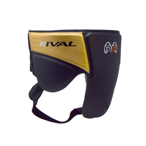 (Black/Gold, Medium ) Rival RNFL10 360 Boxing Groin Guard Protector With Intelli Shock 2