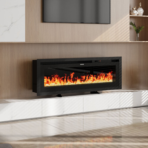 Living And Home 42 Inch Electrical Fireplace with Remote, 12 Vibrant Flame Colours