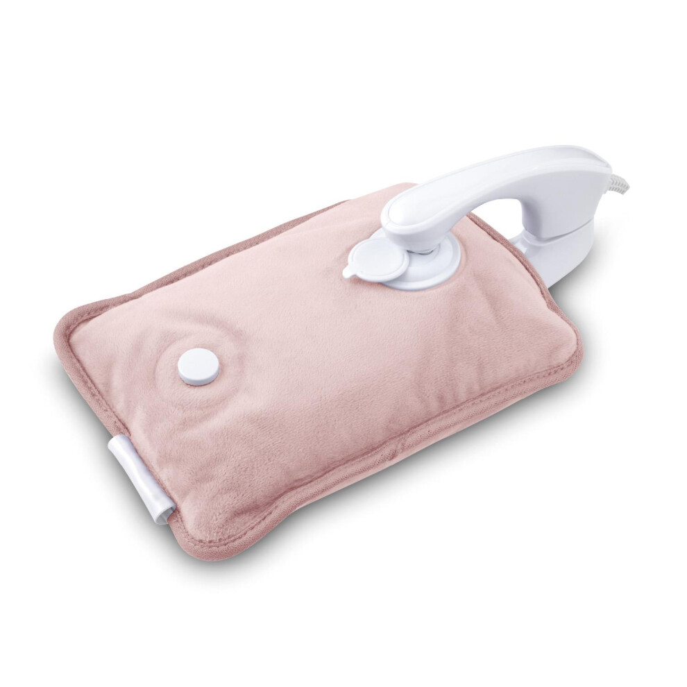Carmen C85043pnk Rechargeable Hot Water Bottle With Soft Fleece Cover – Auto Temp Control, Hand Warmer Pink