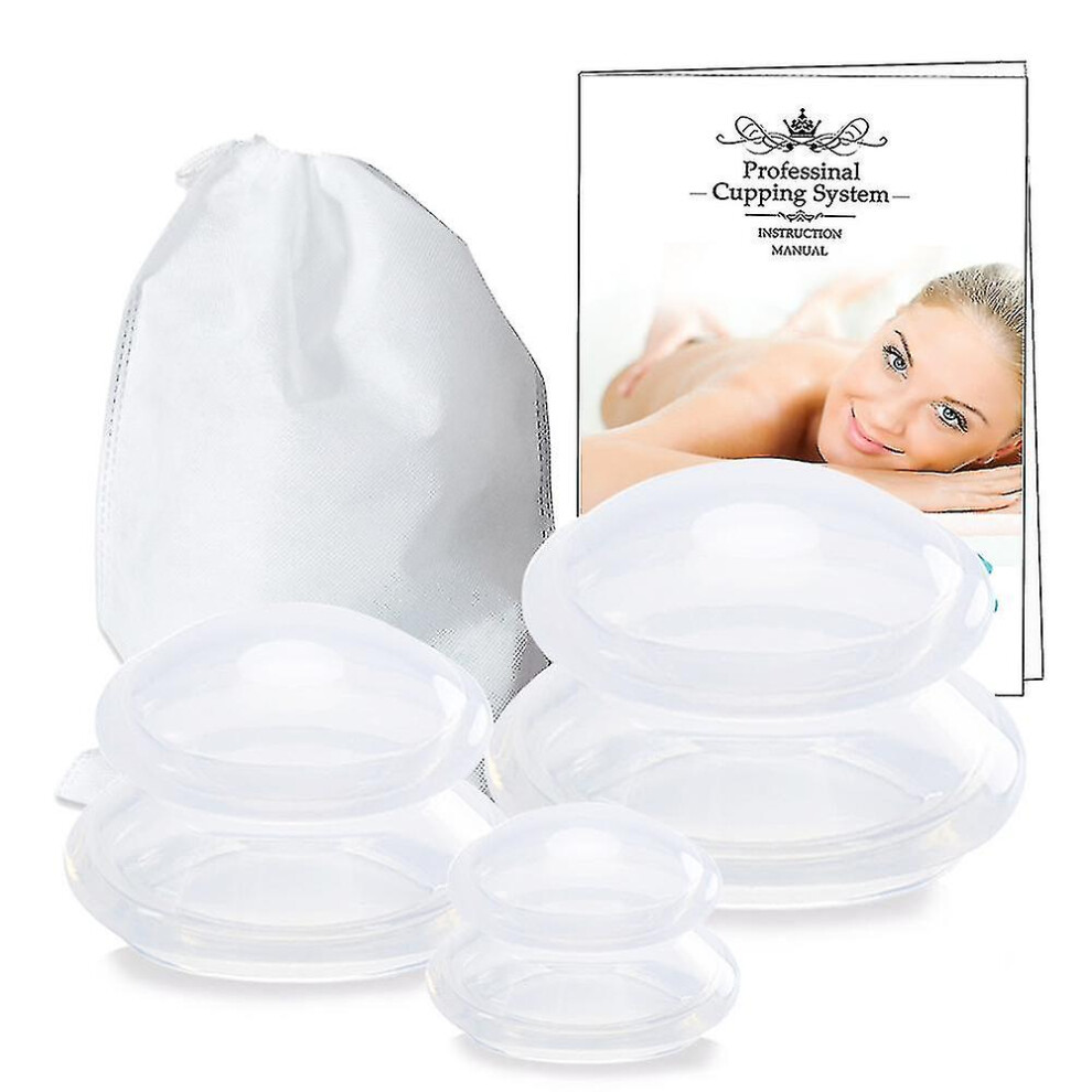 Set of 3 Silicone Suction Cups for Professional Therapy - Facial Massage, Cellulite Reduction, Pain Relief