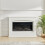 34 Inch Electric Fireplace With Ambient Light, White 2