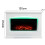 34 Inch Electric Fireplace With Ambient Light, White 5