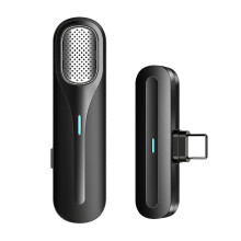 Mini Wireless 2.4g Lavalier Microphone 360 Omnidirectional Lapel Mic Dsp Noise Reduction Compatible with Type-c Android Smartphone Tablet for Youtube