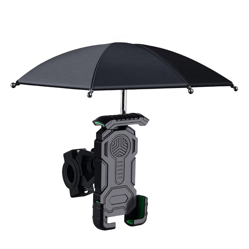 (Handlebar With Umbrella) Adjustable Riding Phone Holder Umbrella One-Hand Operation Phone Holder For Outdoor Cycling Phone Stand 3247719455234