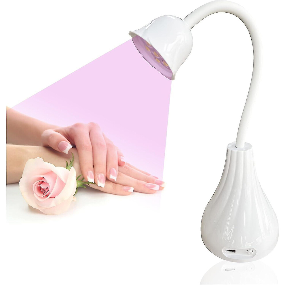 Light Mini Led Uv Nail Lamp,Usb Nail Dryer 360 Rotatable Quick Gel 18W Cordless Mini Curing For Nails For Diy Home And Salon Manicure