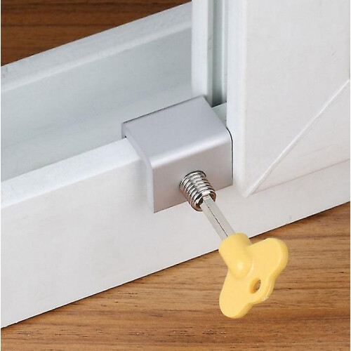 Sliding Window Lock (4 Pack) Security Window Locks with Key for Sliding Windows & Sliding Doors 2