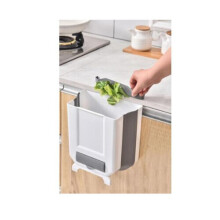 Petite poubelle murale pliable à accrocher à la porte pour les ordures ménagères et le recyclage