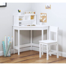 Witte Hoek Studie Tafel & Stoel Houten Studie Computer Bureau voor kinderen Unisex Xmas