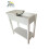 Etroite table d'appoint pour canapé avec étagère de rangement Blanc 1