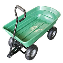 75L Lightweight Rolling Portable Garden Yard Push Dump Cart Beach Wagon Trolley Wheel Barrow
