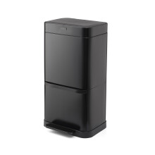 Swan Stealth Dual Recycling Sensor Bin, Retainer Ring, Iron Body, 70L, Black SWKA4501BLKN