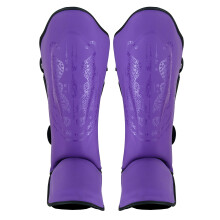 (Medium) Ladies Muay Thai Twin Tiger Shin Instep Guards - Purple