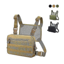 (Khaki) Tactical Chest Rig Bag, Recon Kit Bags Combat Edc Front Pouch For Wargame1pc Army Green