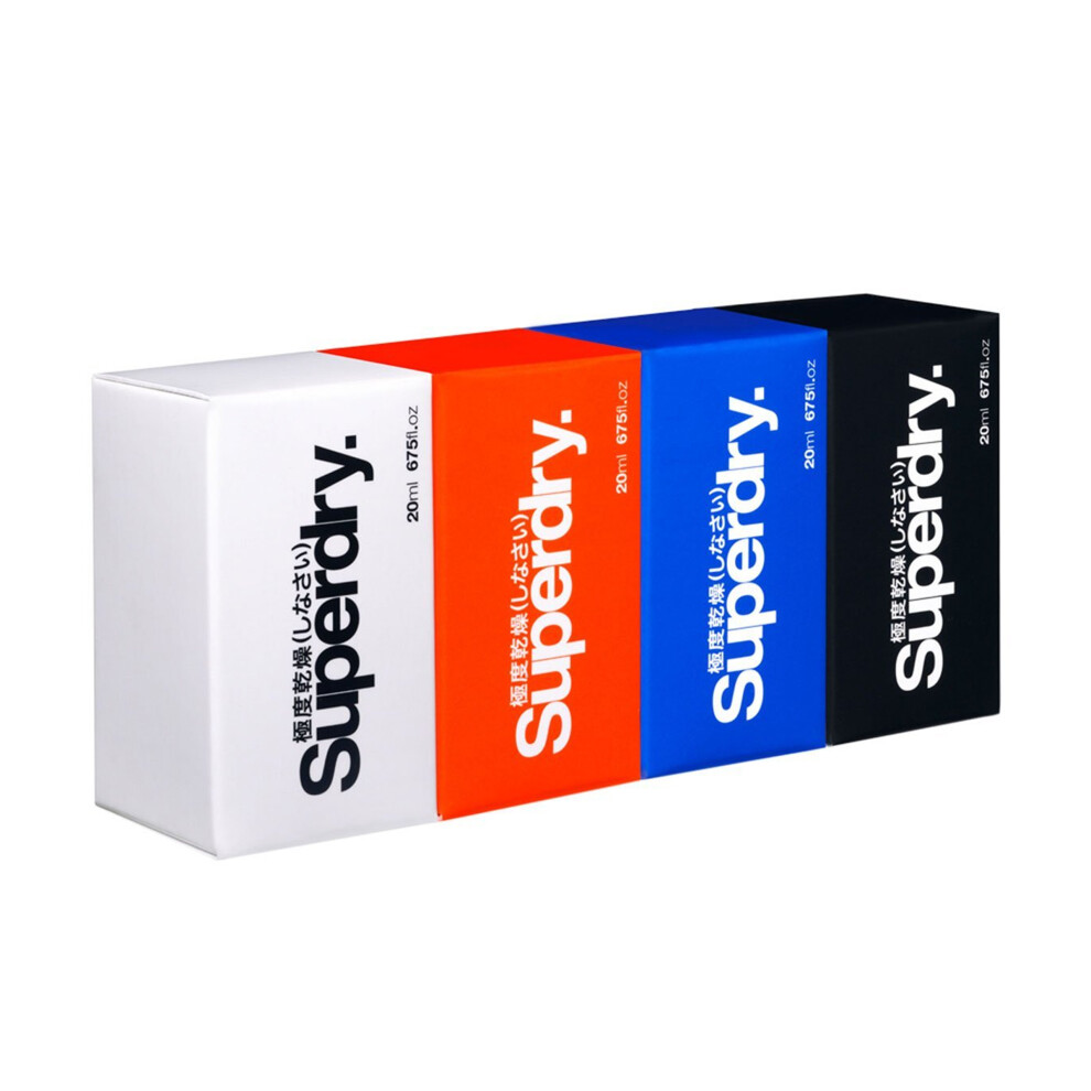 Superdry Male Cologne Set 4 x 25ml - Steel, Orange, Blue & Black