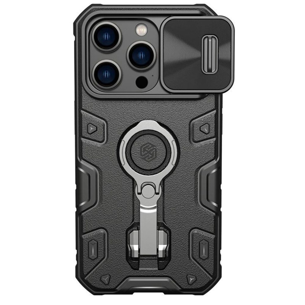 (black, iPhone 14 Pro) Nillkin Camshield Armor Pro Case For Iphone 14 Pro Phone Case Ring Holder Camera Slider Heavy Protection Shockproof Back Cover