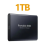 ( Black 1TB) External Hard Drive Portable Shockproof Mobile SSD 1