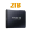 (Black 2TB) External Hard Drive Portable Shockproof Mobile SSD 1