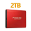 (Red 2TB) External Hard Drive Portable Shockproof Mobile SSD 1