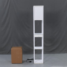 Floor Lammp with Shelves, Tall Standing Liight with Reemote, Modern Reading Lammp with a Drawer Storage, for Bedroom, Living Room, Office, 160cm