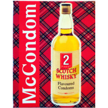 Set of 2 Red Tartan Boxed McCondom Scotch Whisky Flavoured Condoms