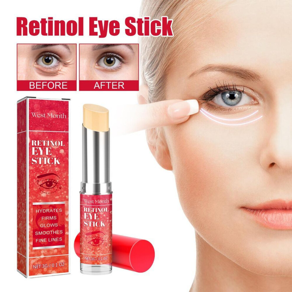 (red, One Size) Retinol Eye Stick , Targets Dark Circles, Puffiness, Aging, Wrinkles, Eye Bags, Fine Lines , 0.5% Retinol Eye Balm, Eye Brightener, Under Eye