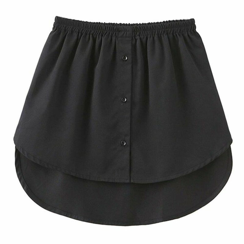 (black, XXL) Hot Shirt Extenders Adjustable Hem Fake Top Women&apos;s Mid-length Shirt Extender