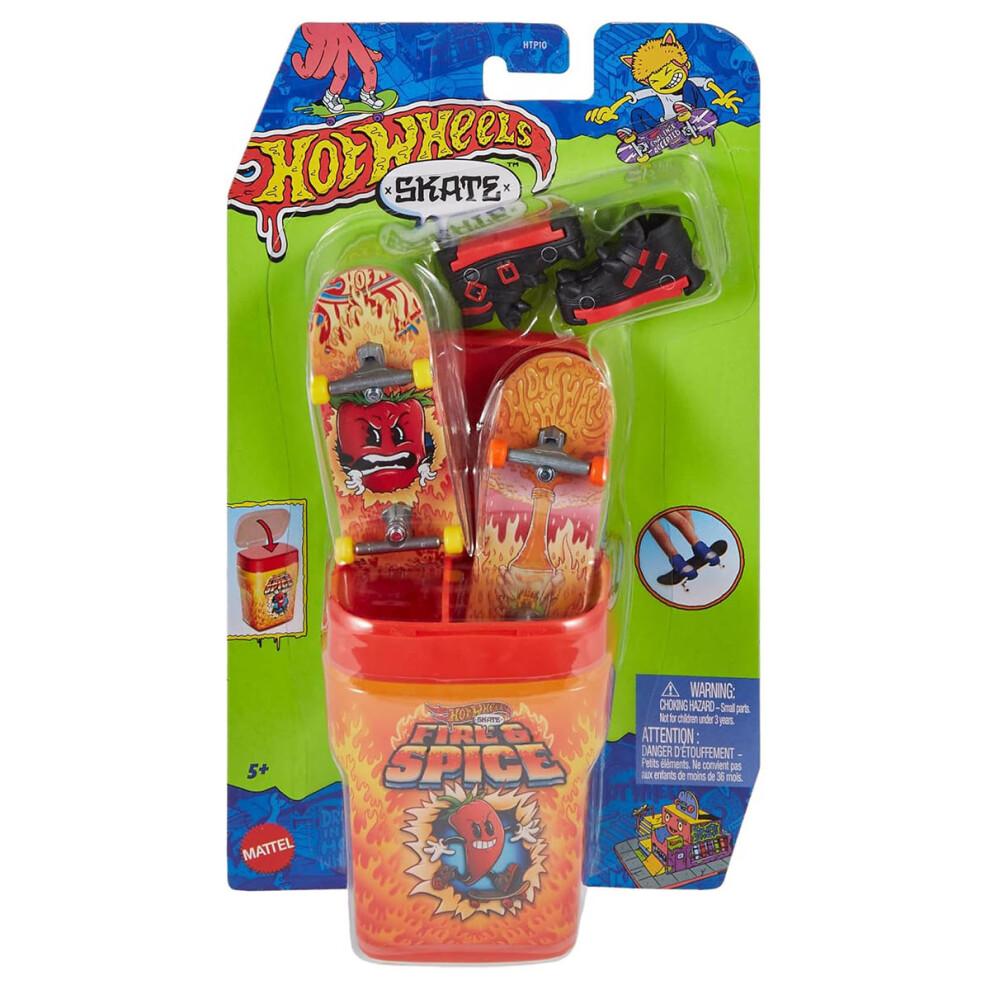 Hot Wheels Skate Fire & Spice Gum Container