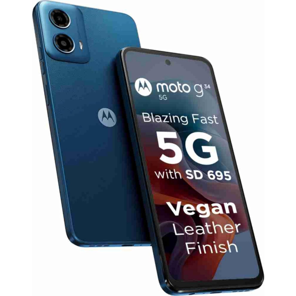 Motorola G34 (128GB+8GB, Blue)