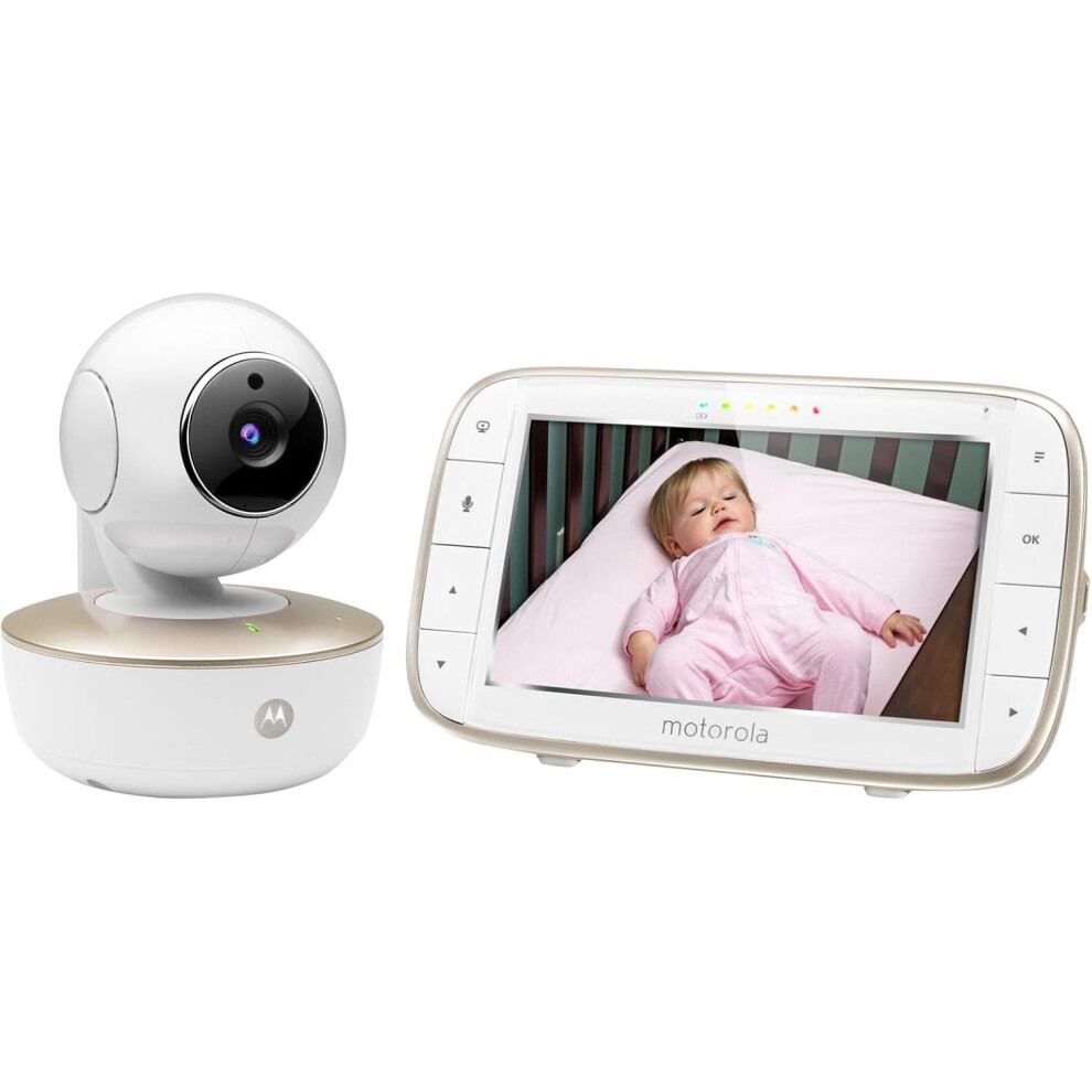 Motorola 5-inches Portable Digital Video Baby Monitor With WiFI Internet Viewing (MBP855CONNECT) (White)