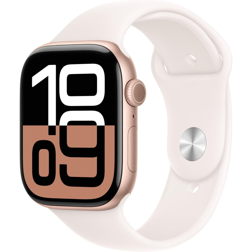 Apple Watch Series 10 46mm (GPS) (MWX23, Rose Gold Aluminium Sport Band)