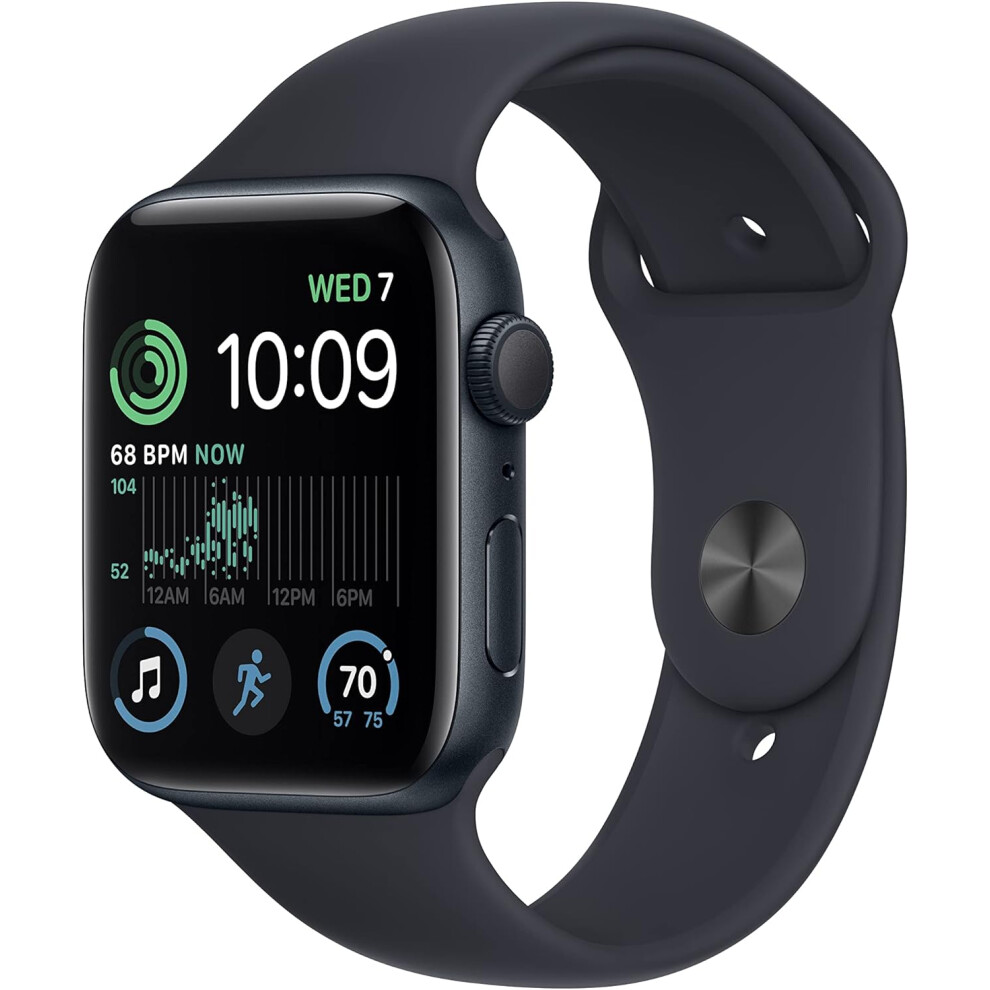 Apple Watch SE 2 44mm GPS+Cellular (MRH43, Midnight Aluminium Midnight Sport Band, S/M)